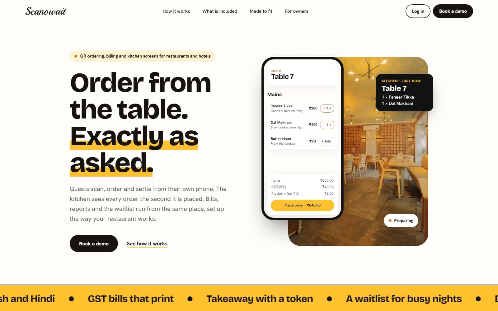Scanowait website, designed and built by ADX Studios